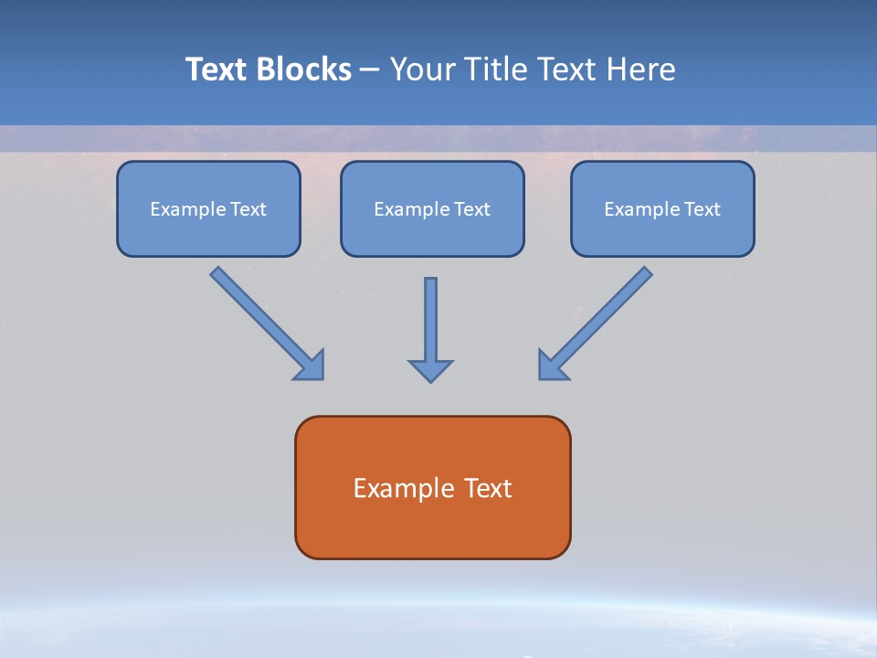 An Image Of A Space Station With Clouds And Stars PowerPoint Template