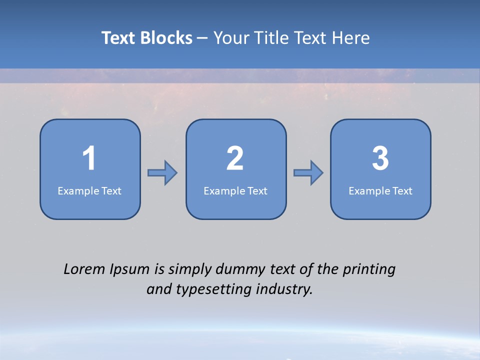 An Image Of A Space Station With Clouds And Stars PowerPoint Template