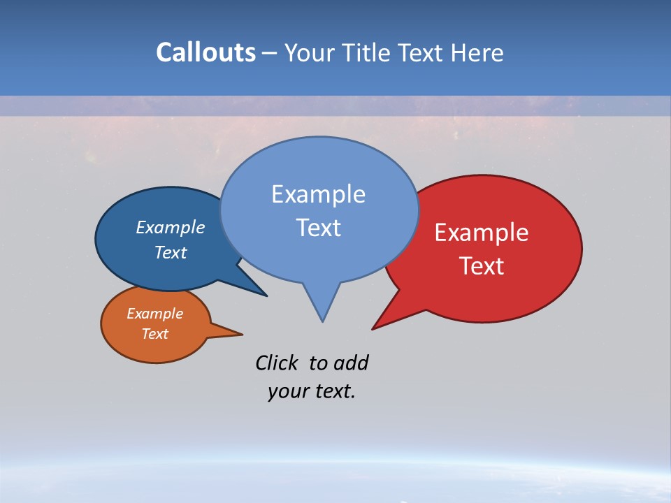 An Image Of A Space Station With Clouds And Stars PowerPoint Template