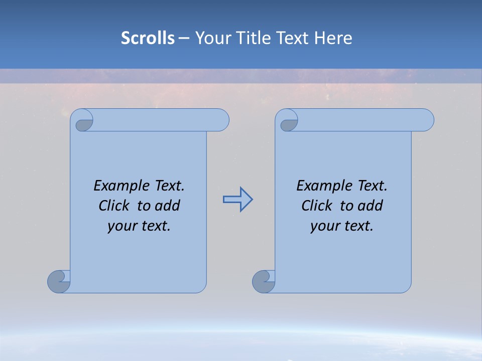 An Image Of A Space Station With Clouds And Stars PowerPoint Template