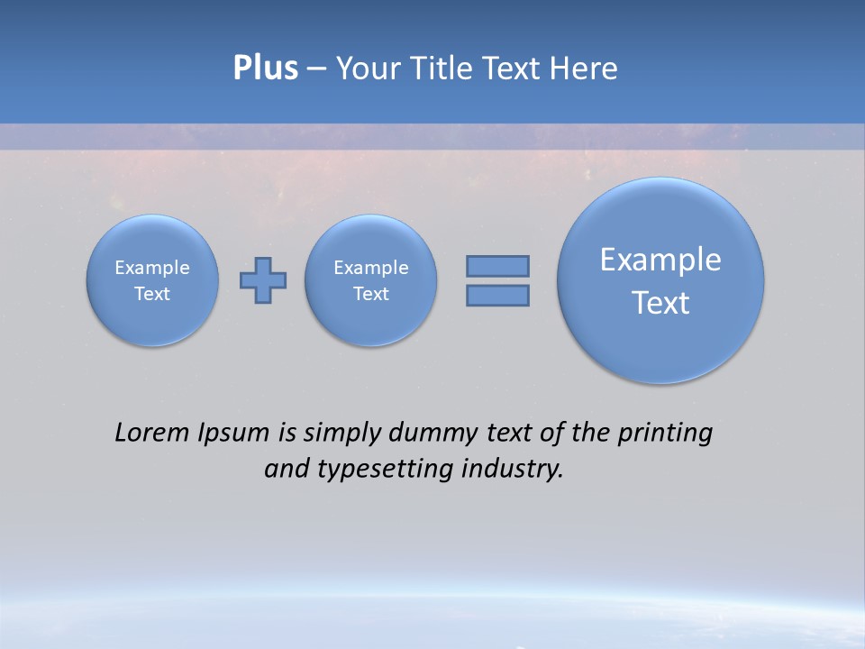 An Image Of A Space Station With Clouds And Stars PowerPoint Template