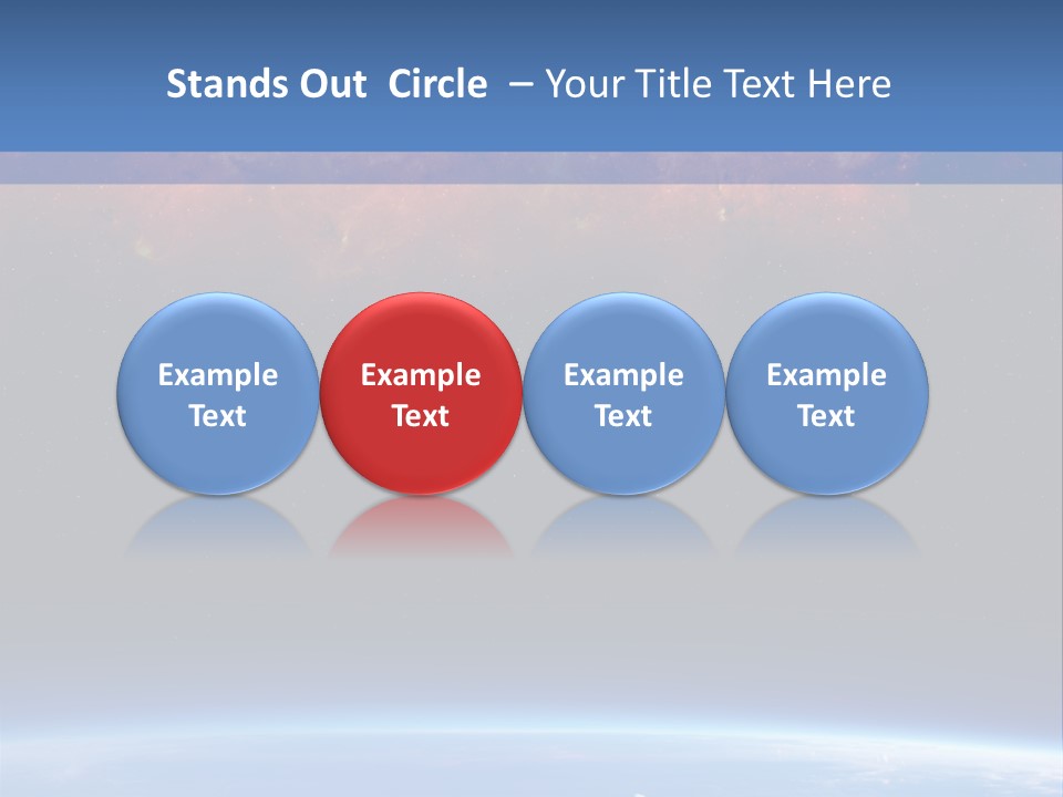 An Image Of A Space Station With Clouds And Stars PowerPoint Template