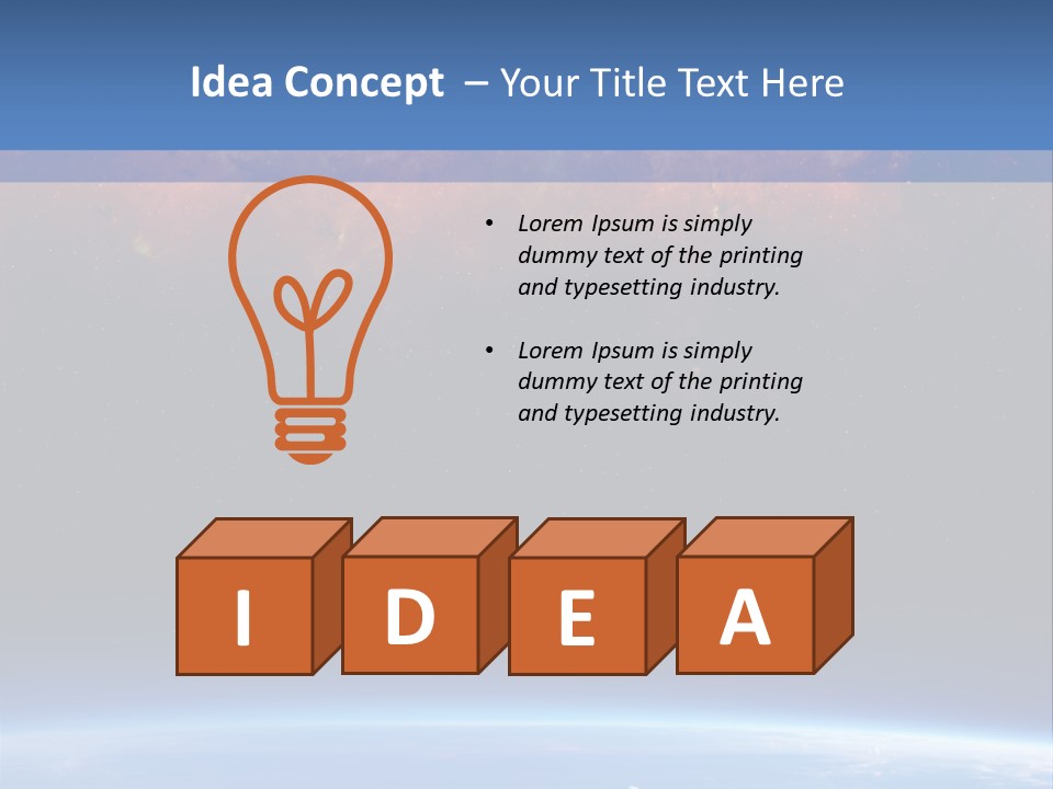 An Image Of A Space Station With Clouds And Stars PowerPoint Template