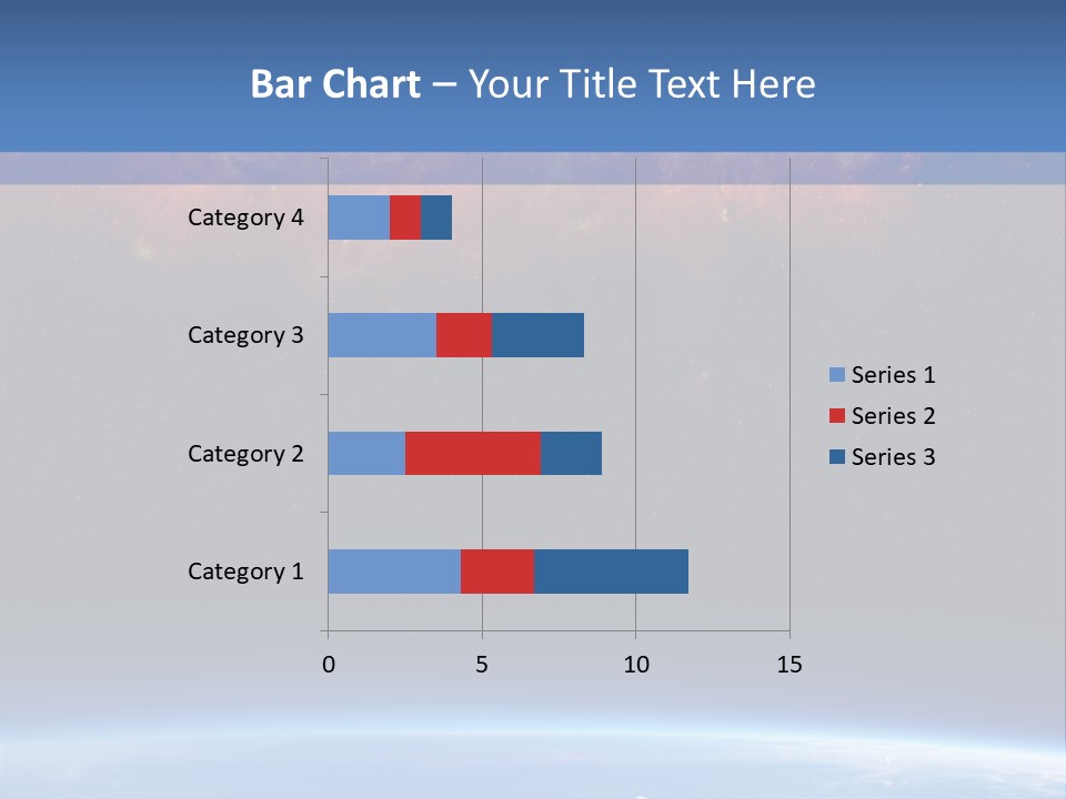 An Image Of A Space Station With Clouds And Stars PowerPoint Template