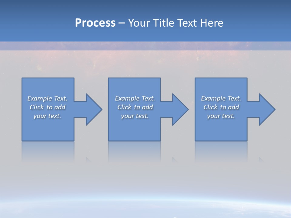 An Image Of A Space Station With Clouds And Stars PowerPoint Template