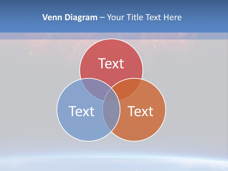 An Image Of A Space Station With Clouds And Stars PowerPoint Template