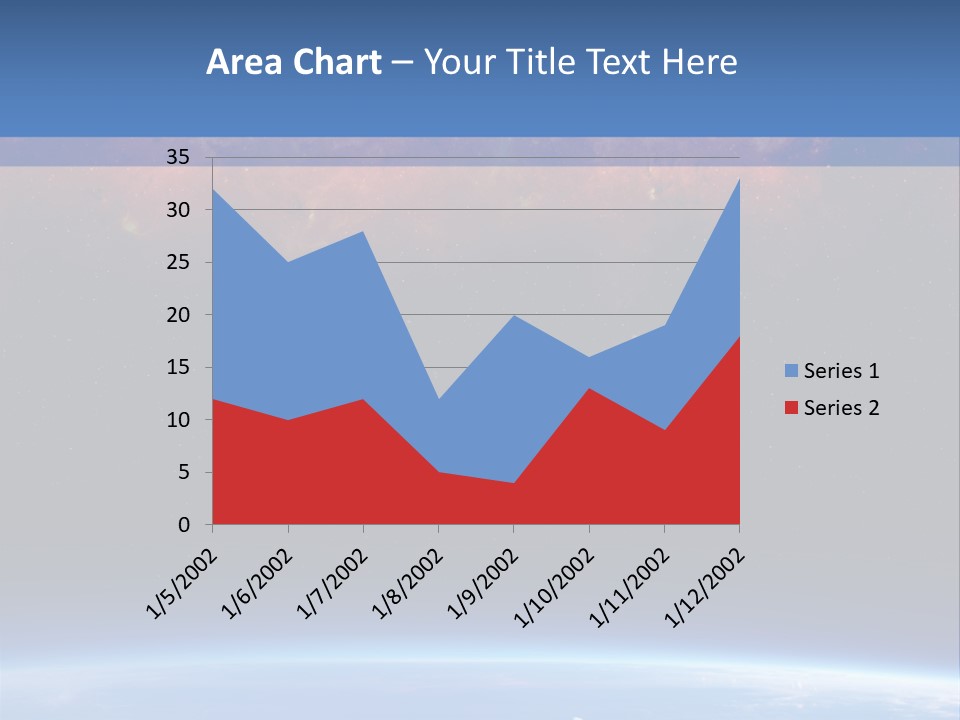 An Image Of A Space Station With Clouds And Stars PowerPoint Template