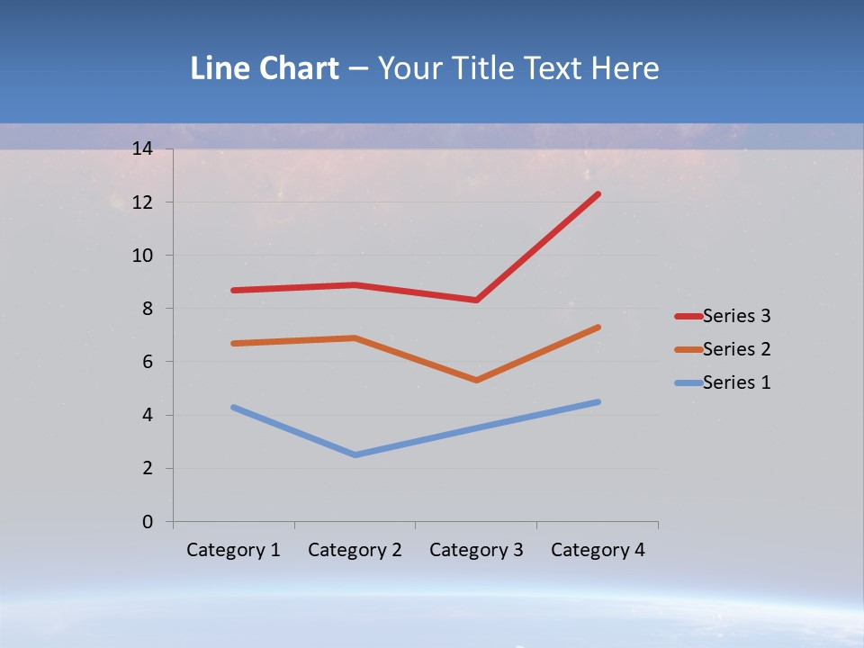 An Image Of A Space Station With Clouds And Stars PowerPoint Template