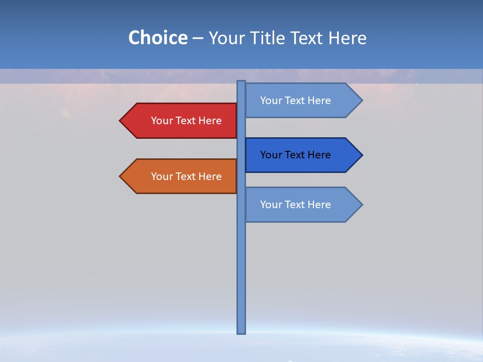 An Image Of A Space Station With Clouds And Stars PowerPoint Template