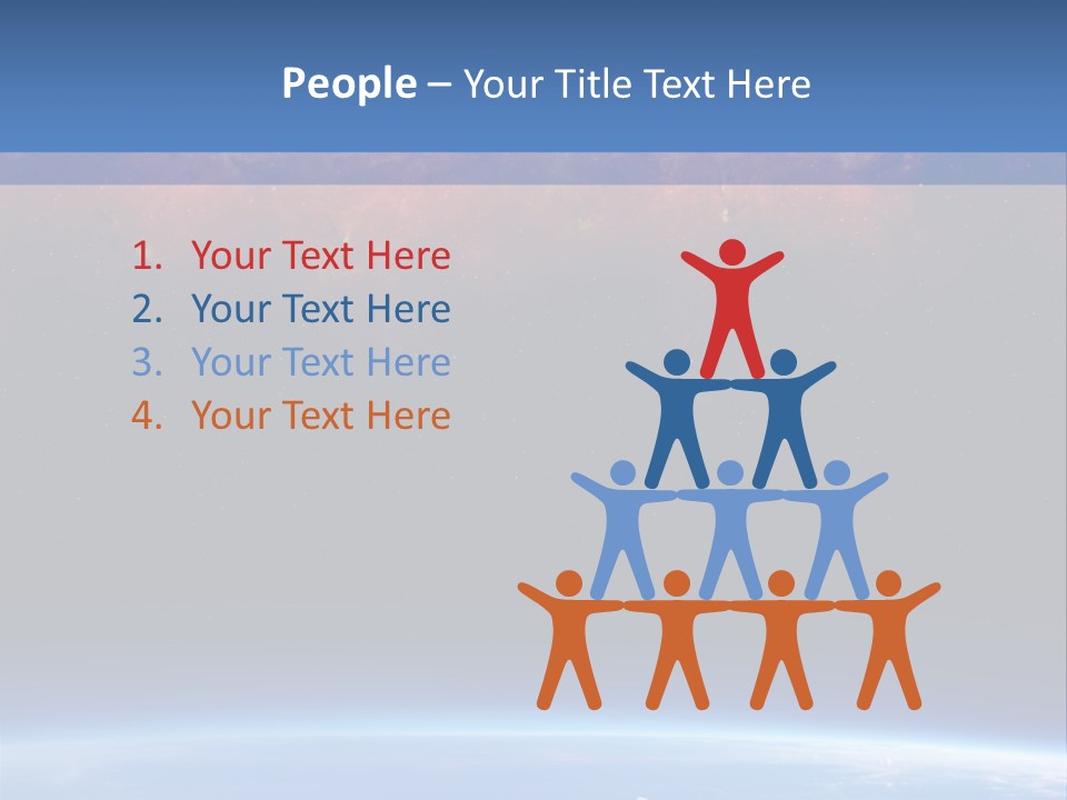 An Image Of A Space Station With Clouds And Stars PowerPoint Template