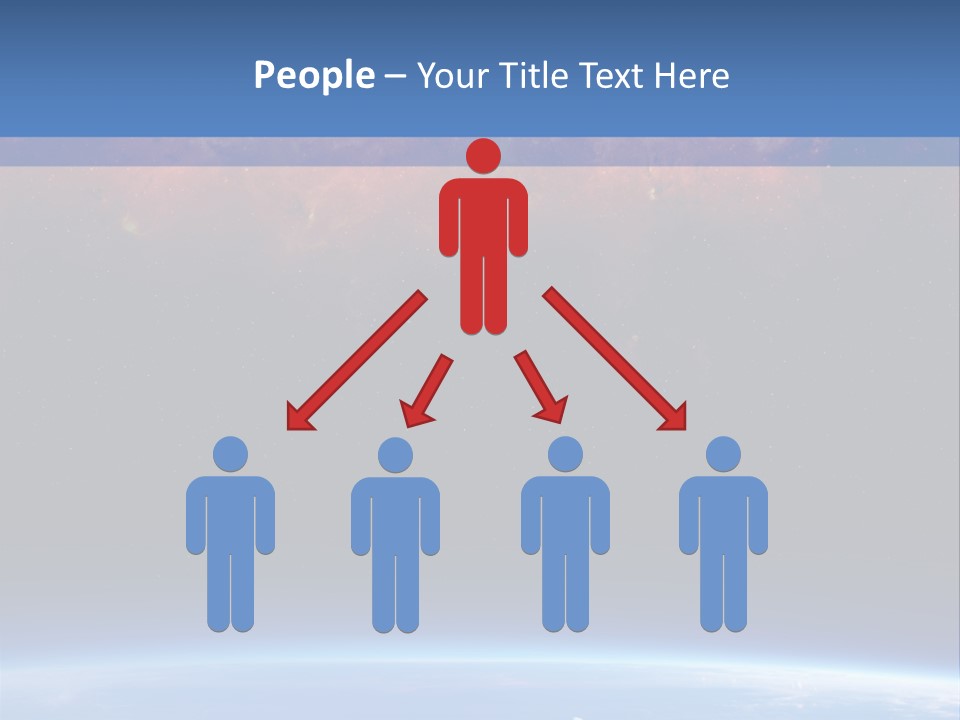 An Image Of A Space Station With Clouds And Stars PowerPoint Template