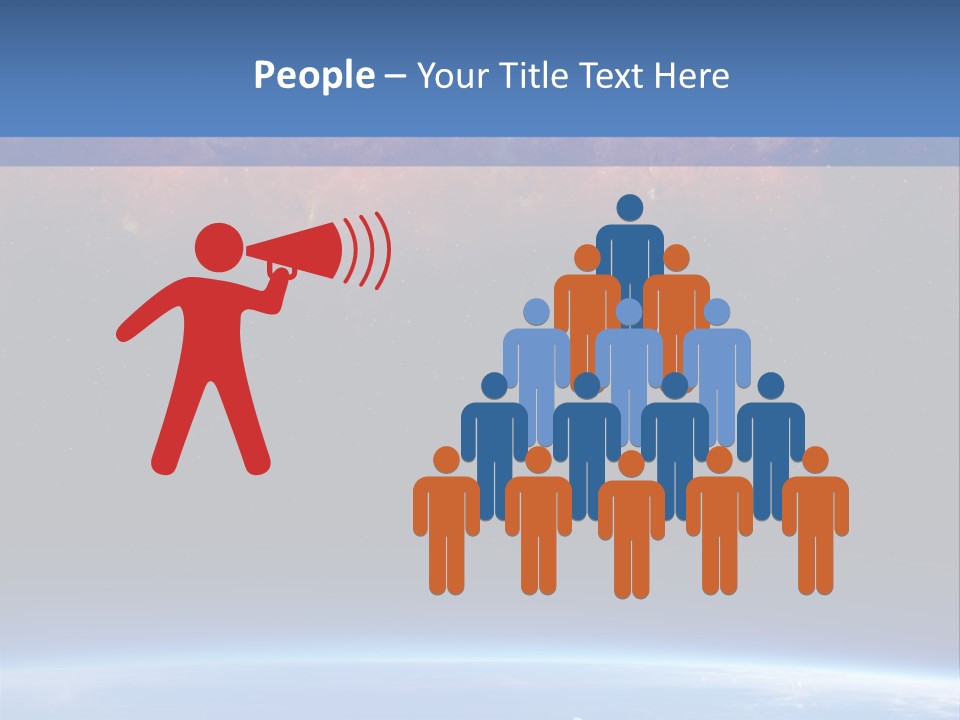 An Image Of A Space Station With Clouds And Stars PowerPoint Template