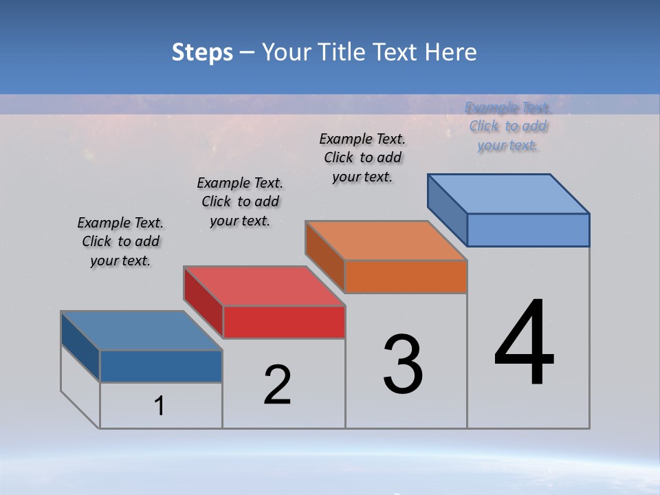 An Image Of A Space Station With Clouds And Stars PowerPoint Template