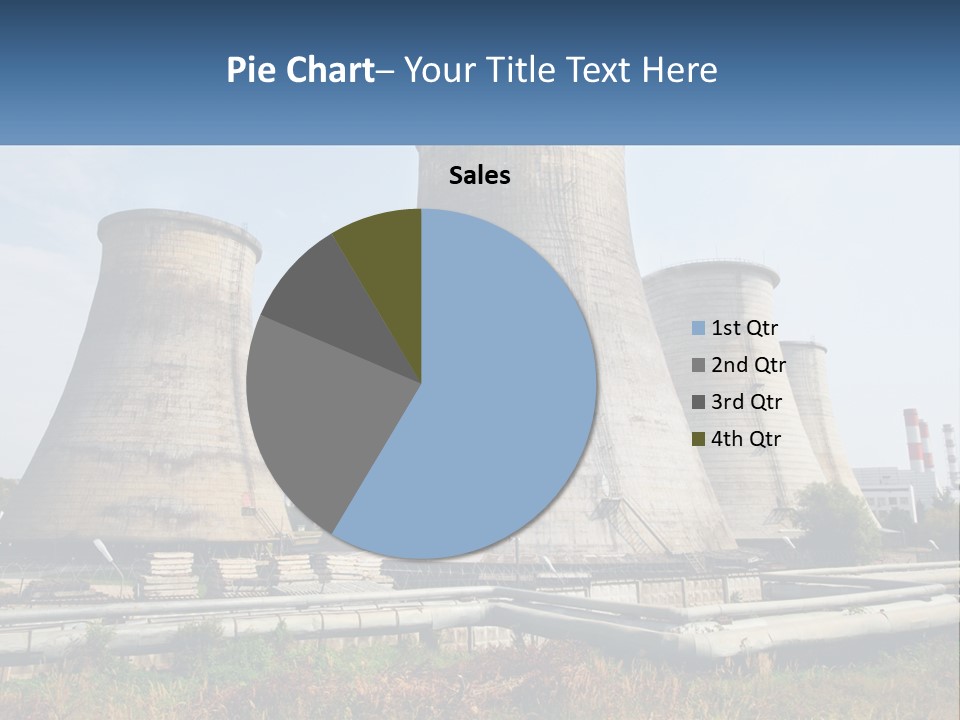 A Power Plant With Three Towers In The Background PowerPoint Template