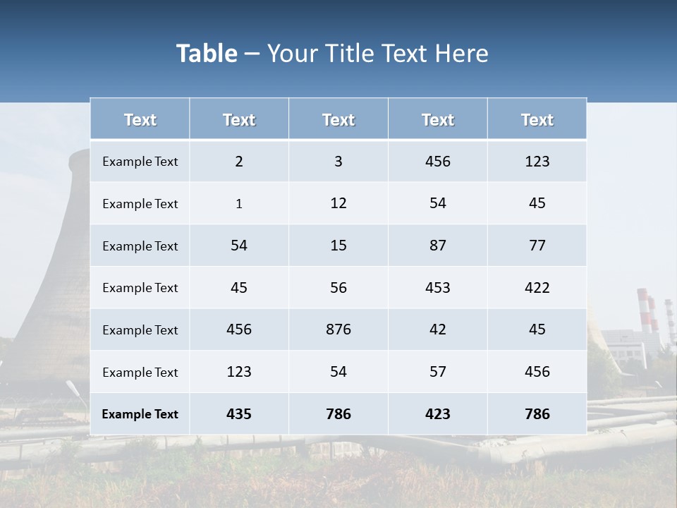 A Power Plant With Three Towers In The Background PowerPoint Template