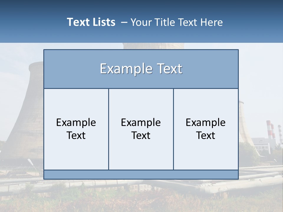A Power Plant With Three Towers In The Background PowerPoint Template