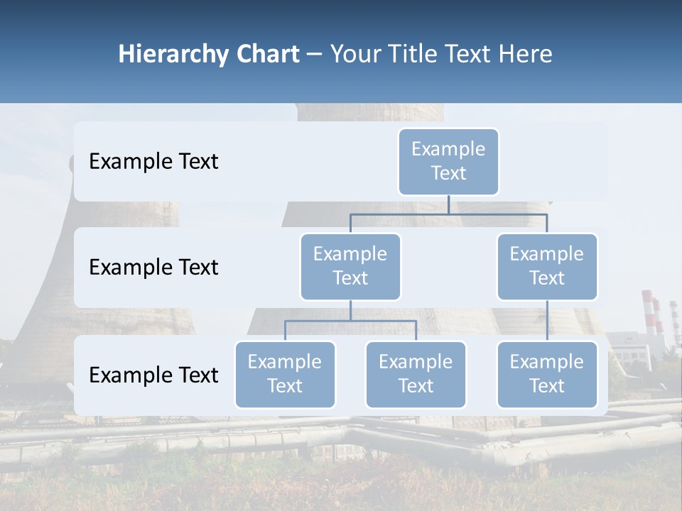A Power Plant With Three Towers In The Background PowerPoint Template