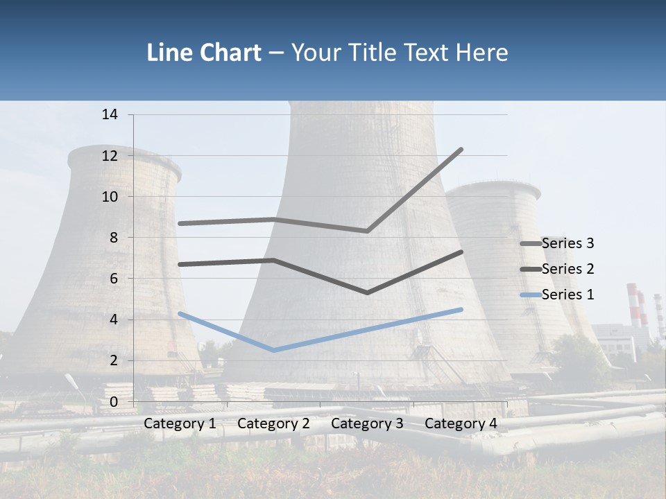 A Power Plant With Three Towers In The Background PowerPoint Template