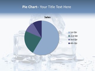 Three Ice Cubes On A Table With Water Droplets PowerPoint Template