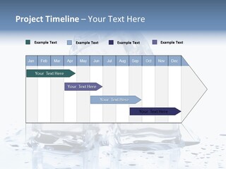 Three Ice Cubes On A Table With Water Droplets PowerPoint Template