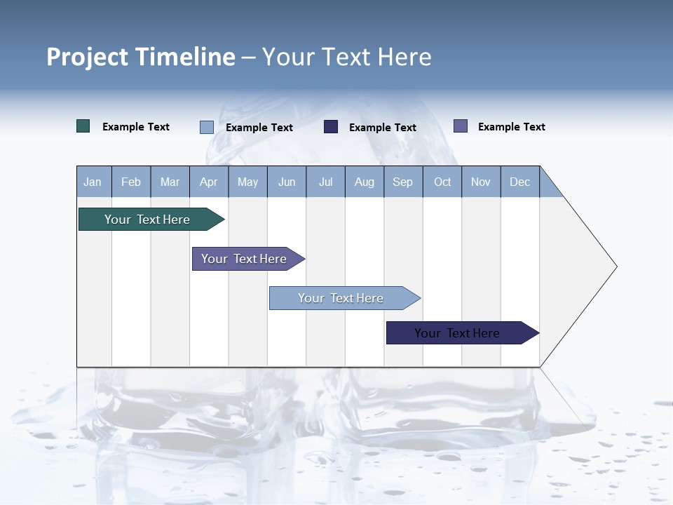 Three Ice Cubes On A Table With Water Droplets PowerPoint Template