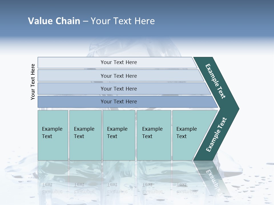 Three Ice Cubes On A Table With Water Droplets PowerPoint Template