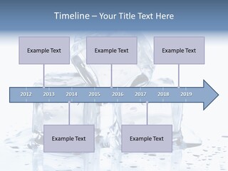 Three Ice Cubes On A Table With Water Droplets PowerPoint Template