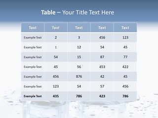 Three Ice Cubes On A Table With Water Droplets PowerPoint Template