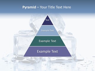Three Ice Cubes On A Table With Water Droplets PowerPoint Template