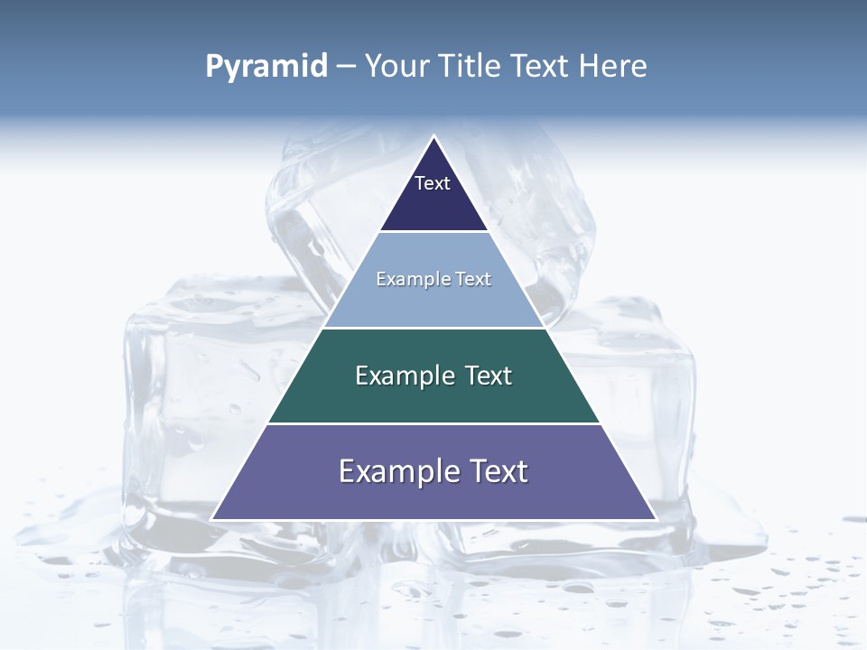 Three Ice Cubes On A Table With Water Droplets PowerPoint Template