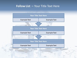 Three Ice Cubes On A Table With Water Droplets PowerPoint Template