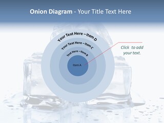 Three Ice Cubes On A Table With Water Droplets PowerPoint Template