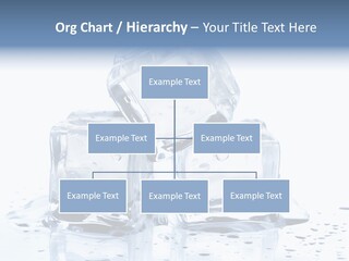 Three Ice Cubes On A Table With Water Droplets PowerPoint Template