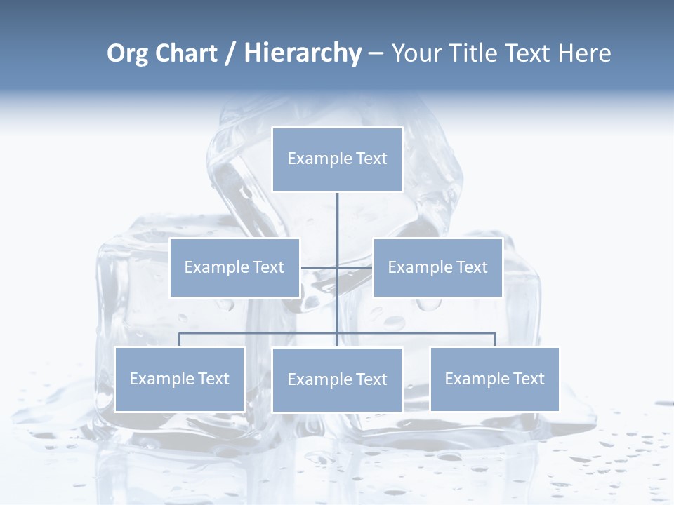 Three Ice Cubes On A Table With Water Droplets PowerPoint Template