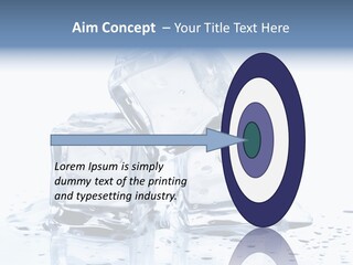 Three Ice Cubes On A Table With Water Droplets PowerPoint Template