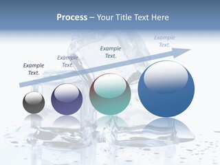 Three Ice Cubes On A Table With Water Droplets PowerPoint Template