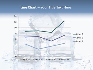 Three Ice Cubes On A Table With Water Droplets PowerPoint Template