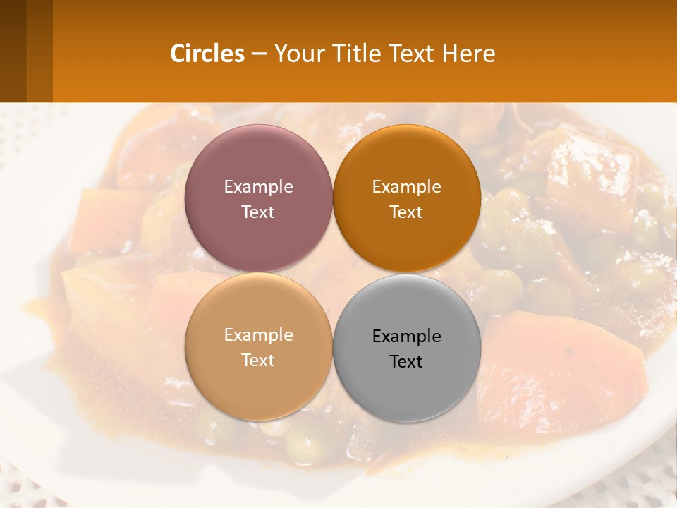 A White Plate Topped With Meat And Vegetables PowerPoint Template
