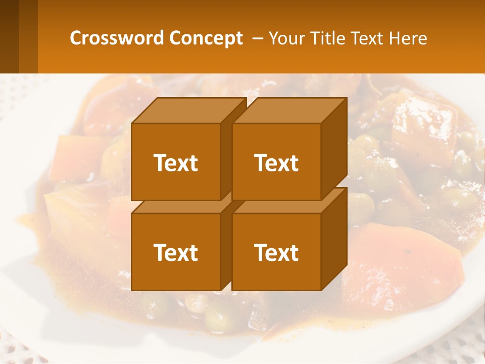 A White Plate Topped With Meat And Vegetables PowerPoint Template