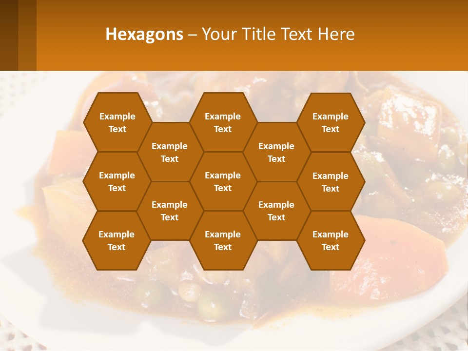 A White Plate Topped With Meat And Vegetables PowerPoint Template