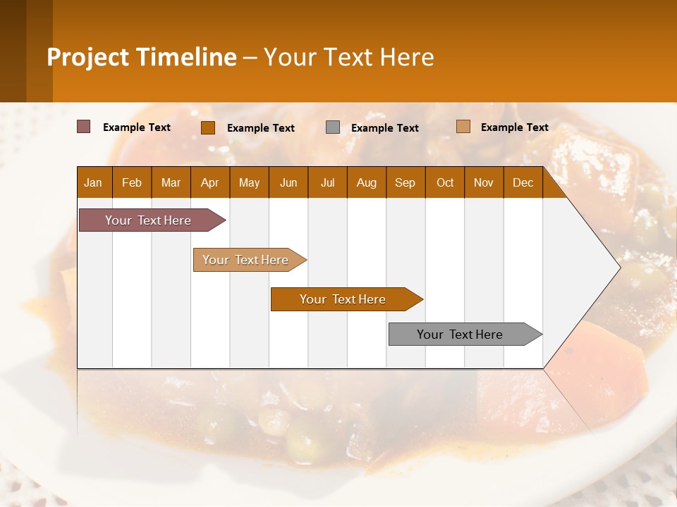 A White Plate Topped With Meat And Vegetables PowerPoint Template