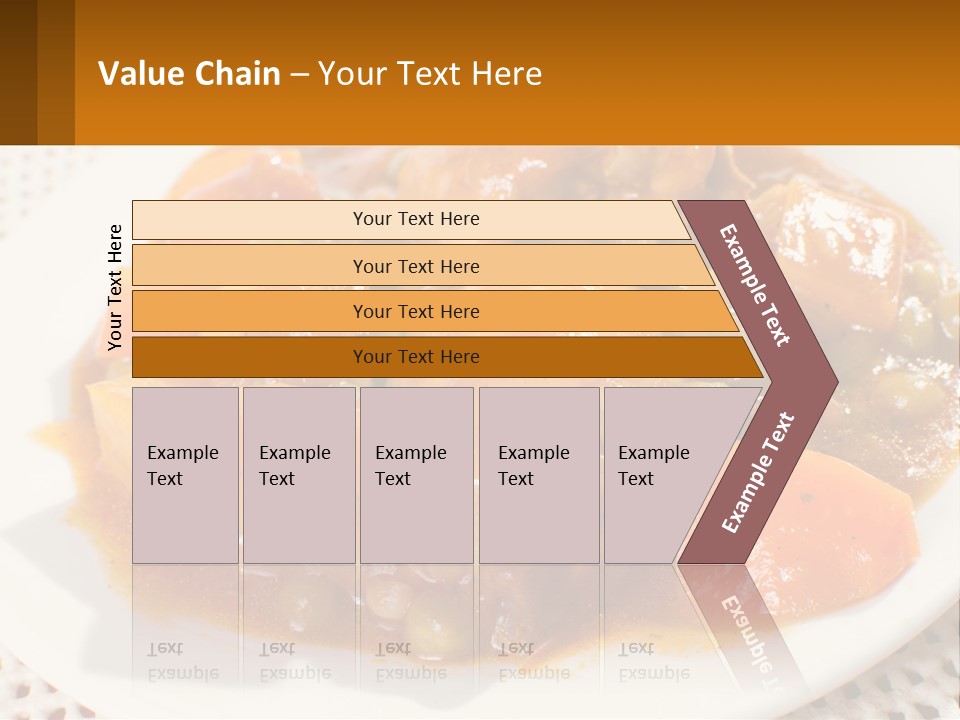 A White Plate Topped With Meat And Vegetables PowerPoint Template