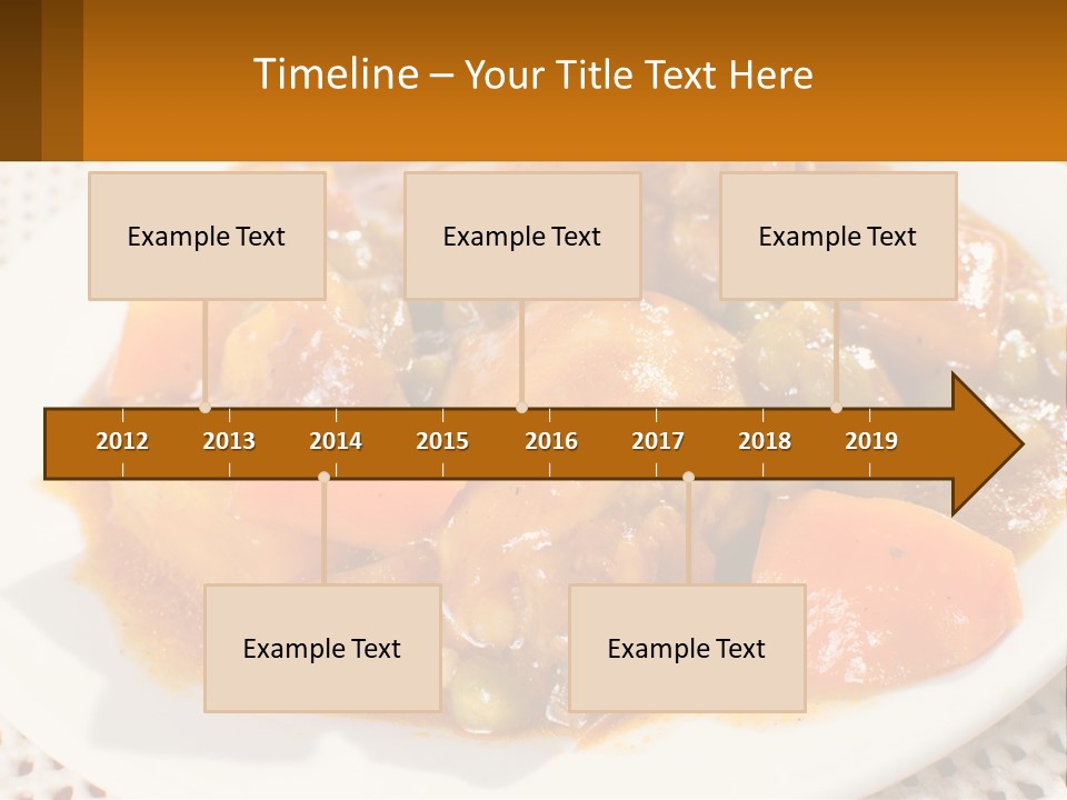 A White Plate Topped With Meat And Vegetables PowerPoint Template