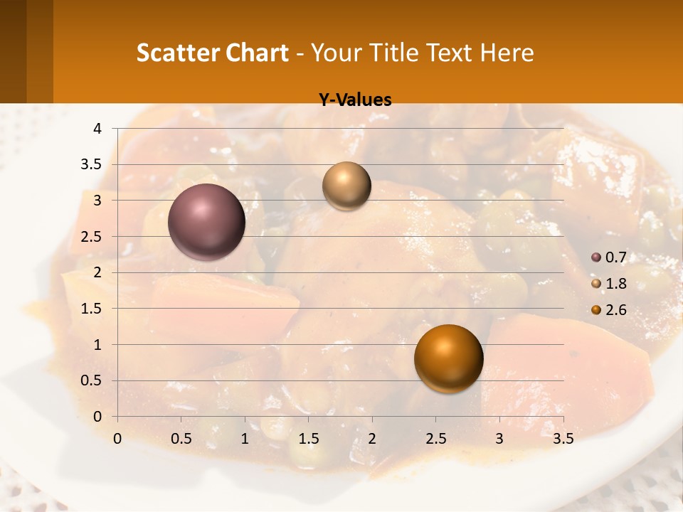 A White Plate Topped With Meat And Vegetables PowerPoint Template