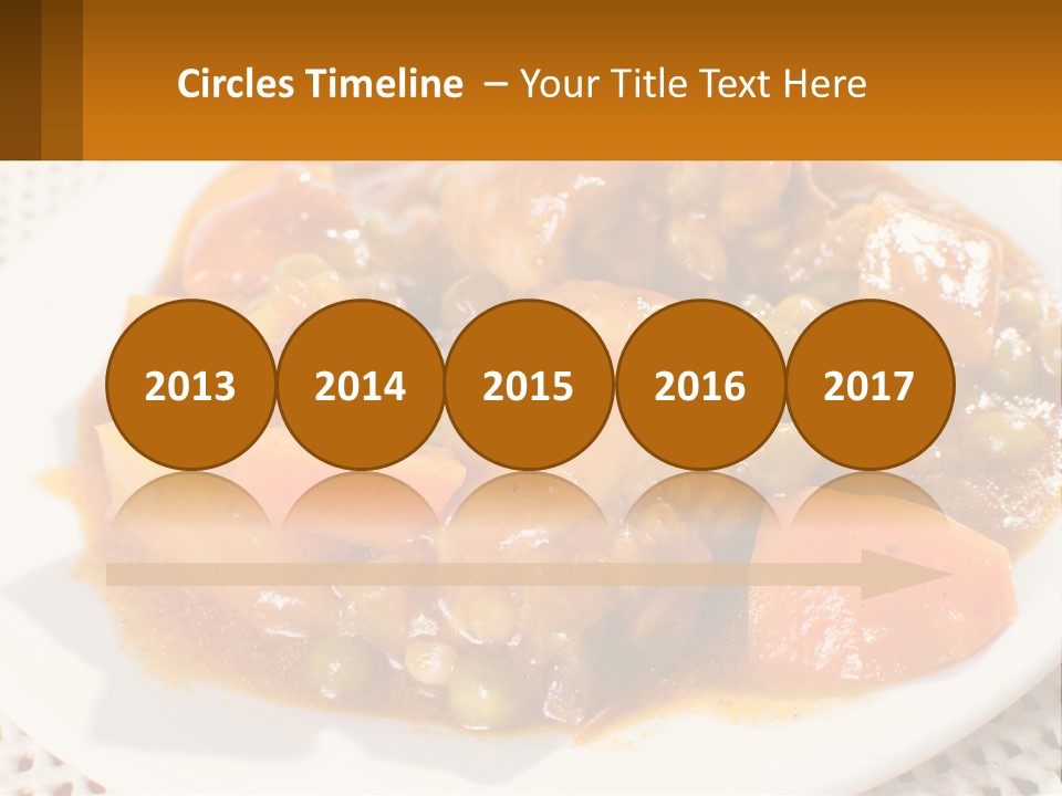 A White Plate Topped With Meat And Vegetables PowerPoint Template