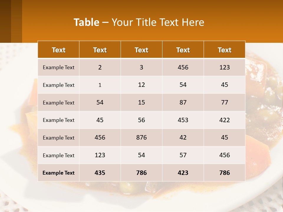 A White Plate Topped With Meat And Vegetables PowerPoint Template
