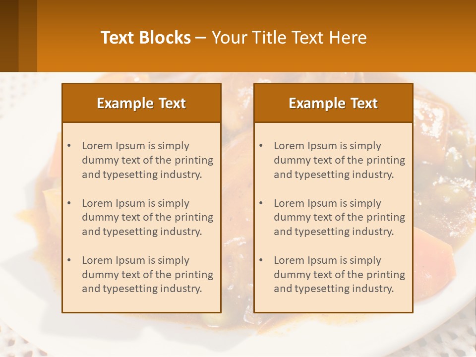 A White Plate Topped With Meat And Vegetables PowerPoint Template