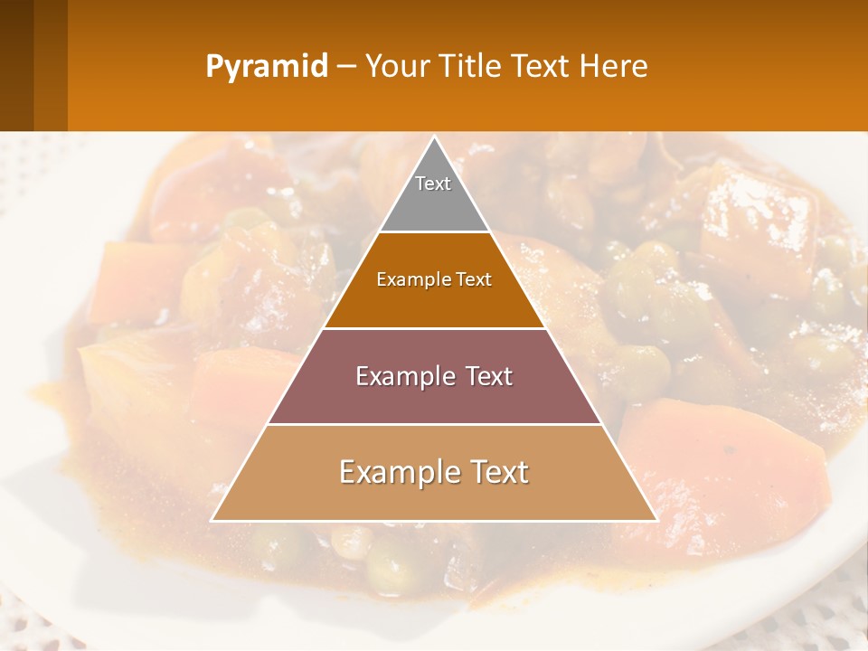 A White Plate Topped With Meat And Vegetables PowerPoint Template