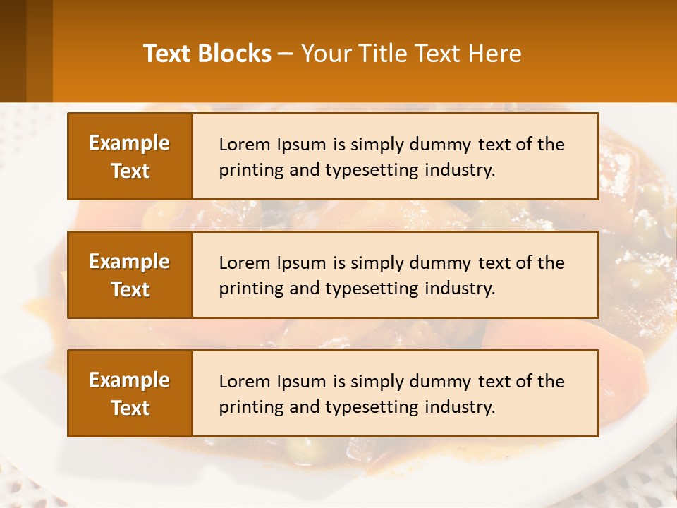 A White Plate Topped With Meat And Vegetables PowerPoint Template