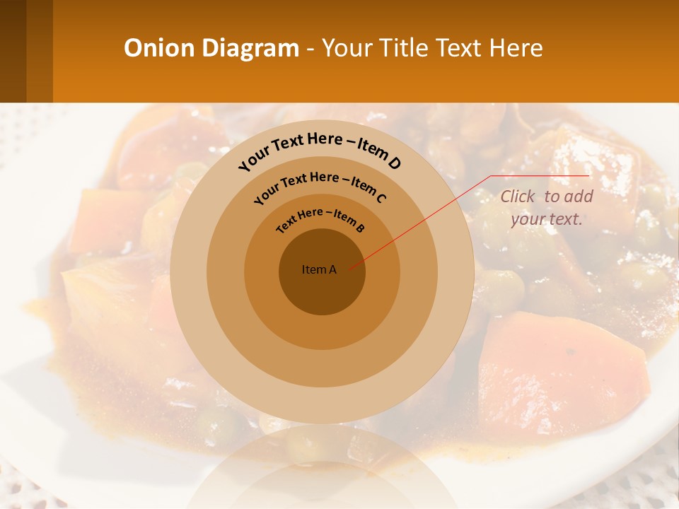 A White Plate Topped With Meat And Vegetables PowerPoint Template
